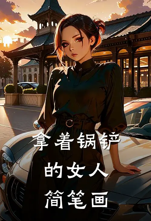 拿着锅铲的女人,简笔画