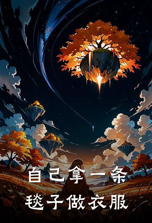 自己拿一条毯子做衣服