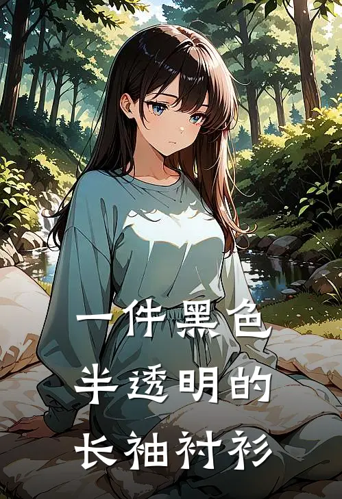 一件黑色半透明的长袖衬衫