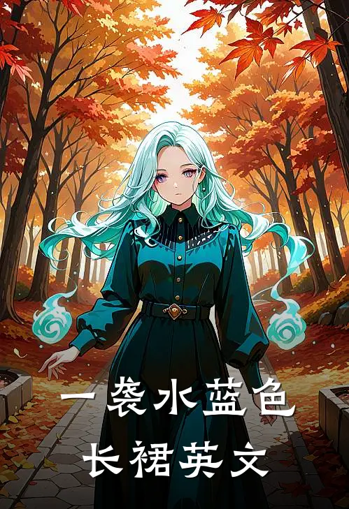 一袭水蓝色长裙英文