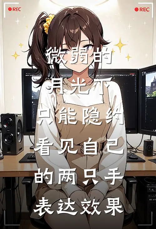 微弱的月光下,只能隐约看见自己的两只手表达效果