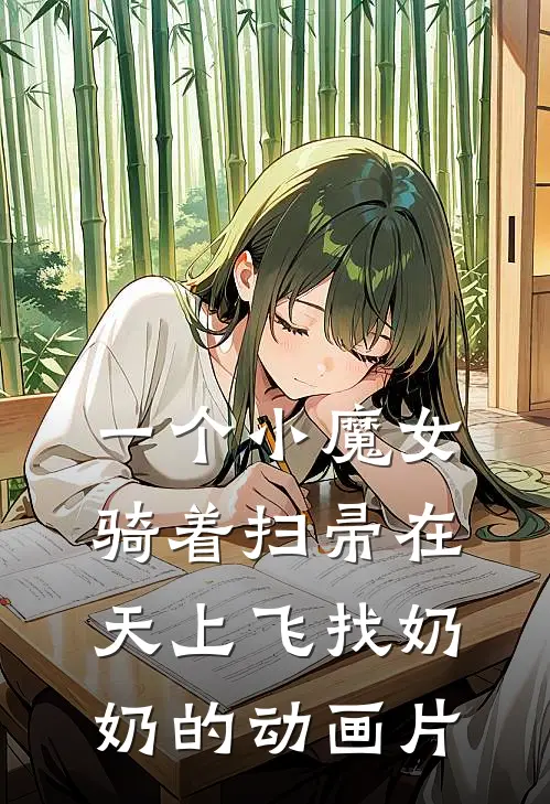 一个小魔女骑着扫帚在天上飞找奶奶的动画片