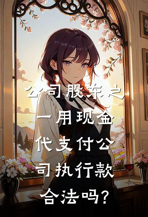 公司股东之一用现金代支付公司执行款合法吗?