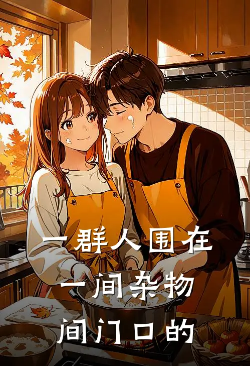 一群人围在一间杂物间门口的