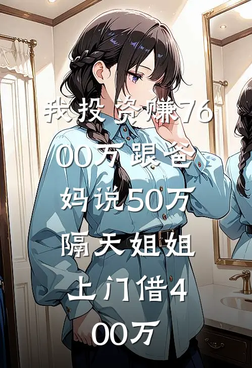 我投资赚7600万跟爸妈说50万，隔天姐姐上门借400万