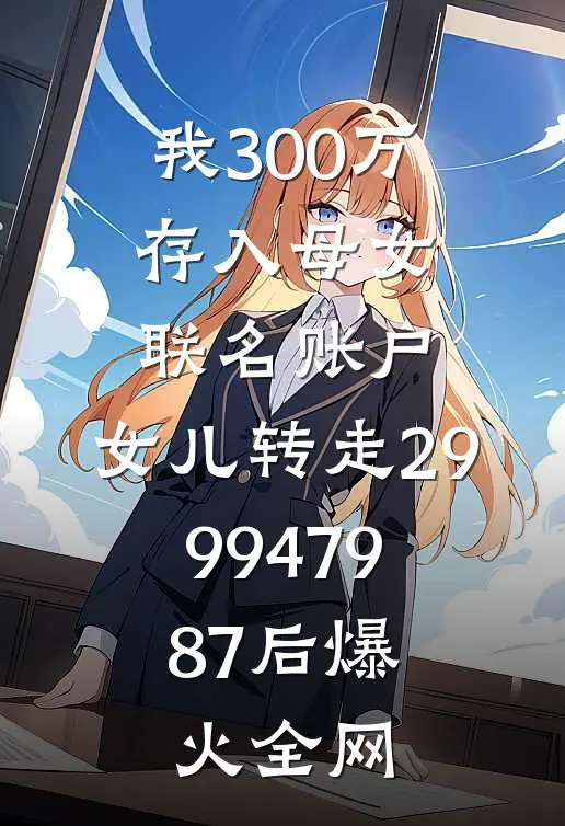 我300万存入母女联名账户，女儿转走2999479.87后爆火全网