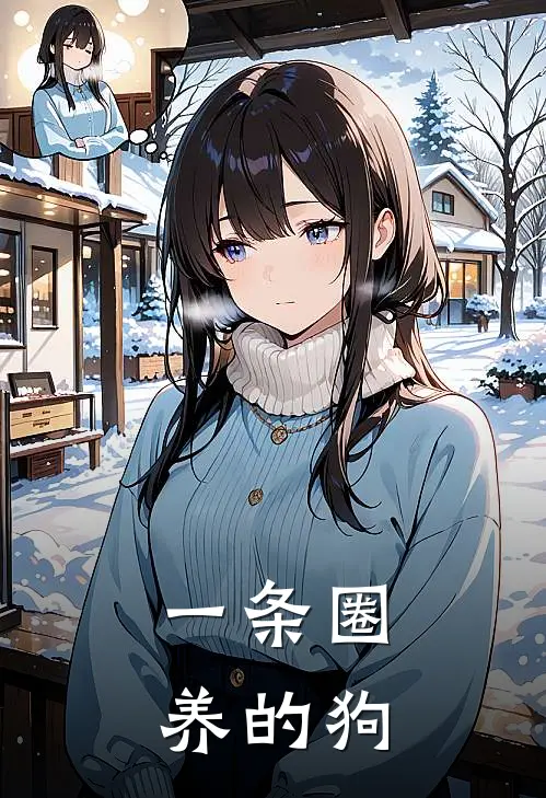 一条圈养的狗