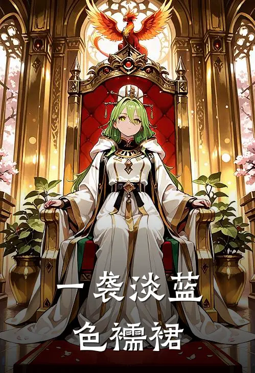 一袭淡蓝色襦裙是