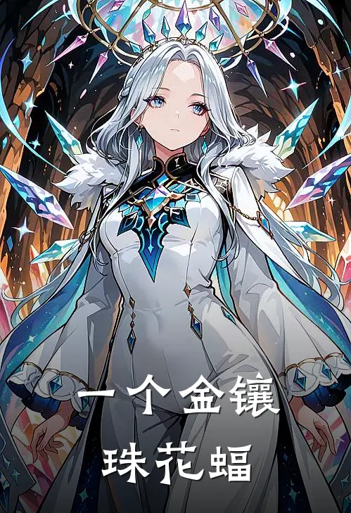 一个金镶珠花蝠